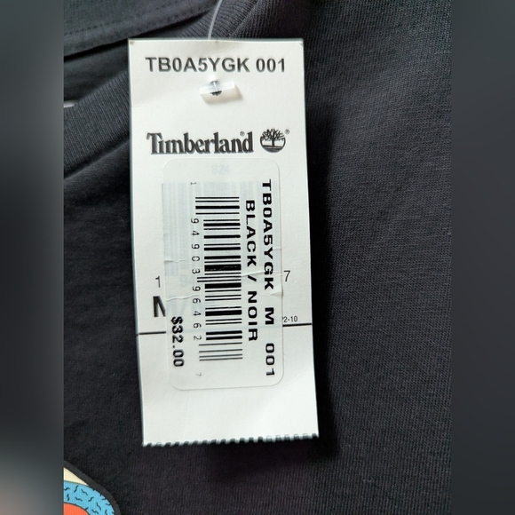 Timberland Since '73 Short Sleeve Black T-Shirt - Unisex NWT Mens M Women's L/XL - Picture 12 of 16
